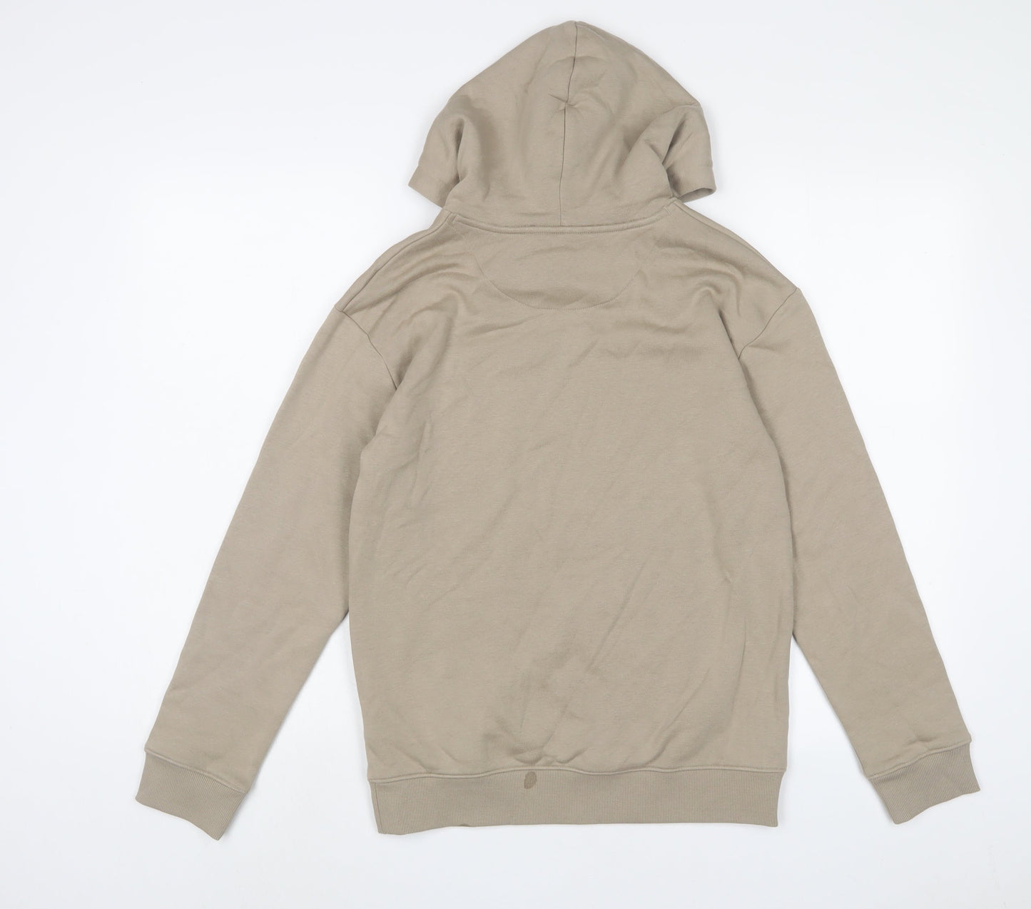 Marks and Spencer Boys Beige Cotton Pullover Hoodie Size 12-13 Years Pullover
