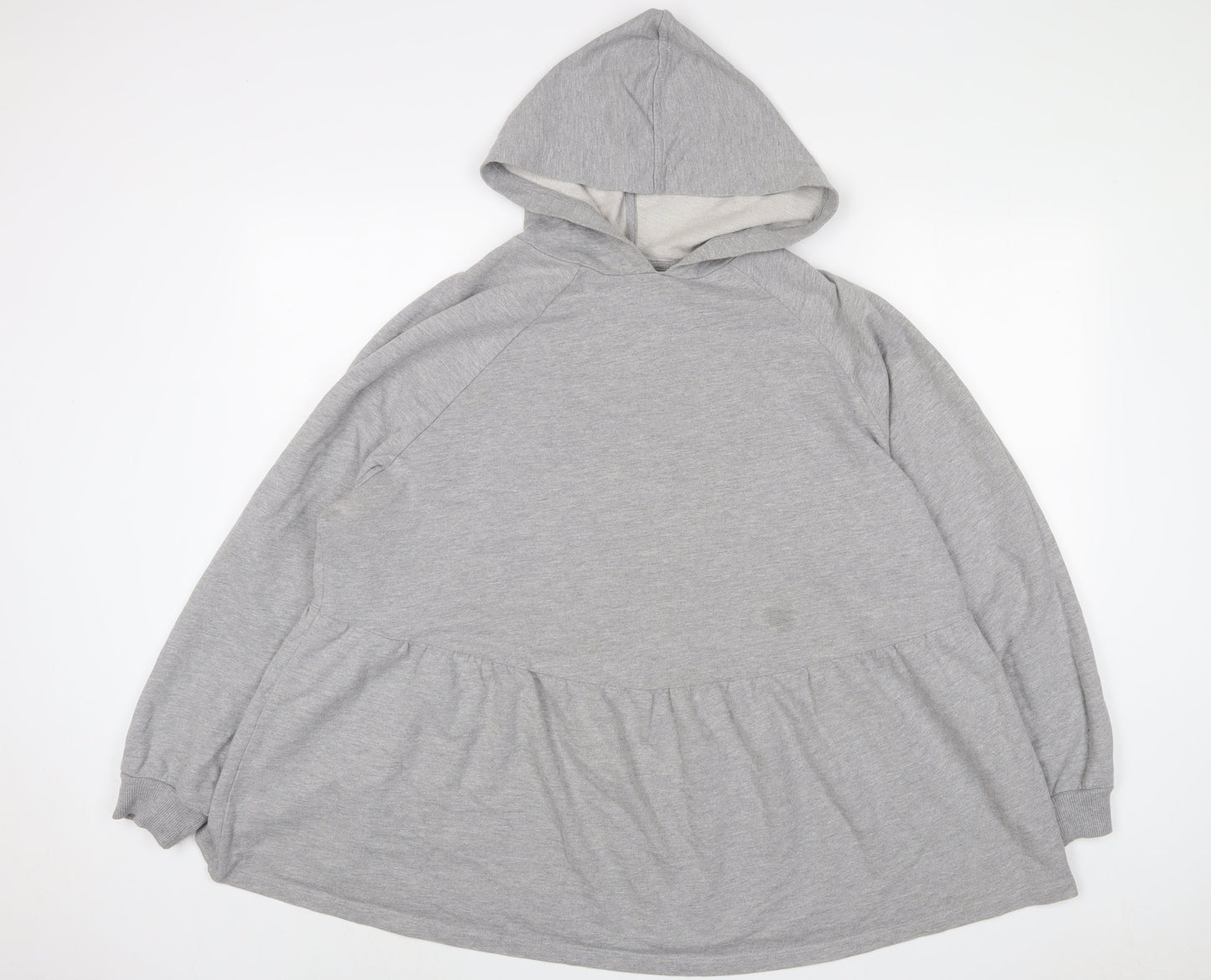 Simply Be Womens Grey Cotton Pullover Hoodie Size 20 Pullover