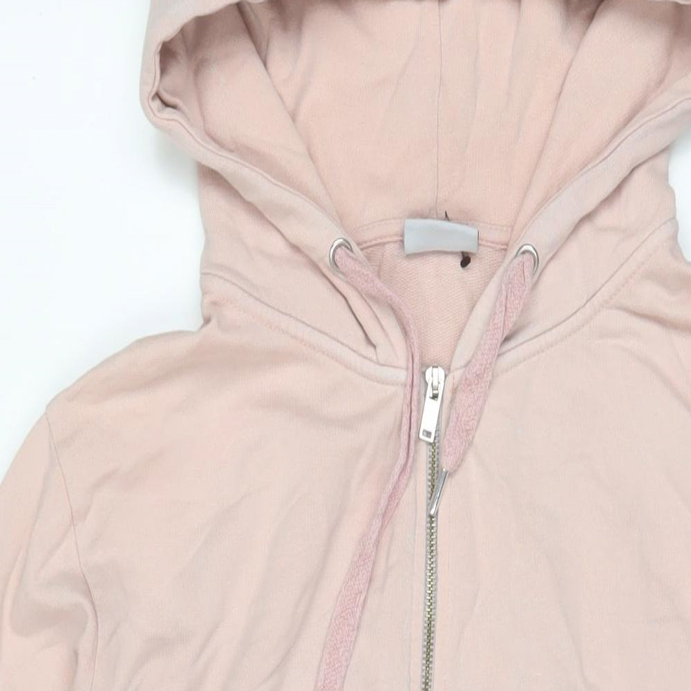 Bonlongaro Womens Pink Cotton Pullover Hoodie Size L Pullover