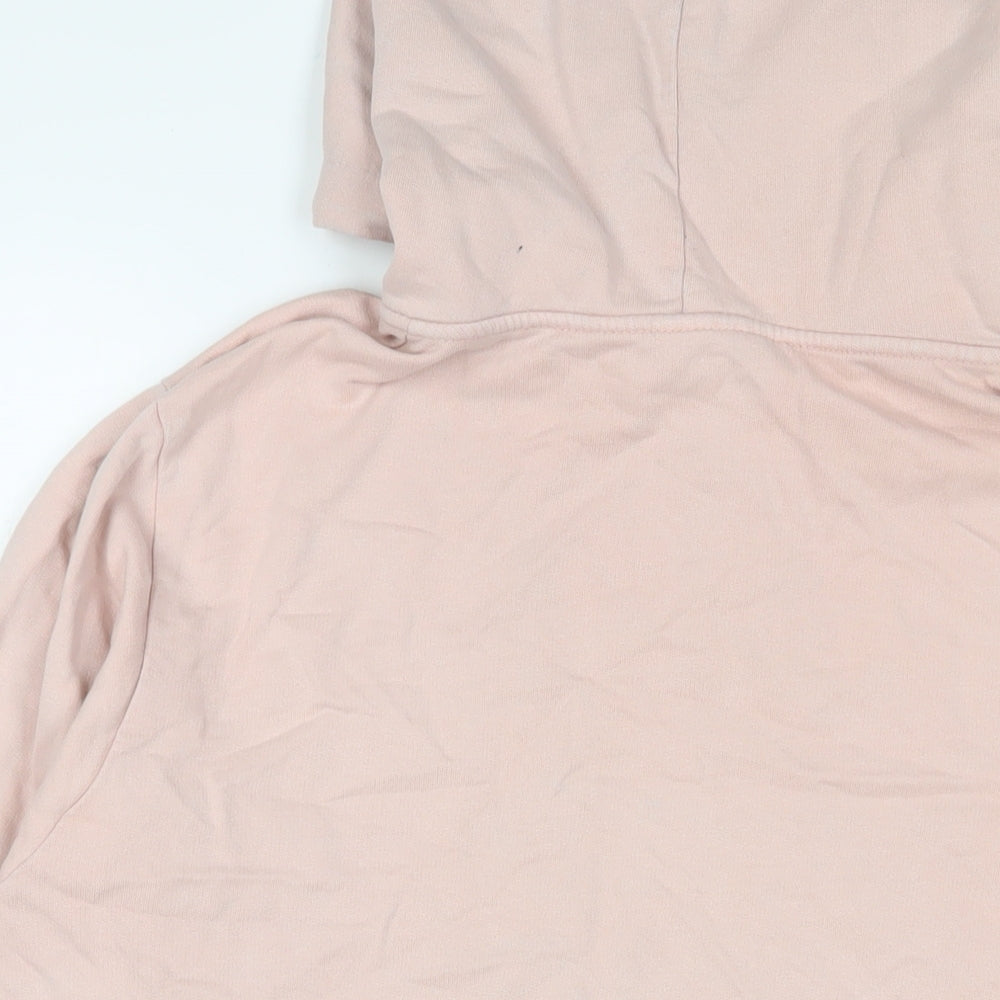 Bonlongaro Womens Pink Cotton Pullover Hoodie Size L Pullover