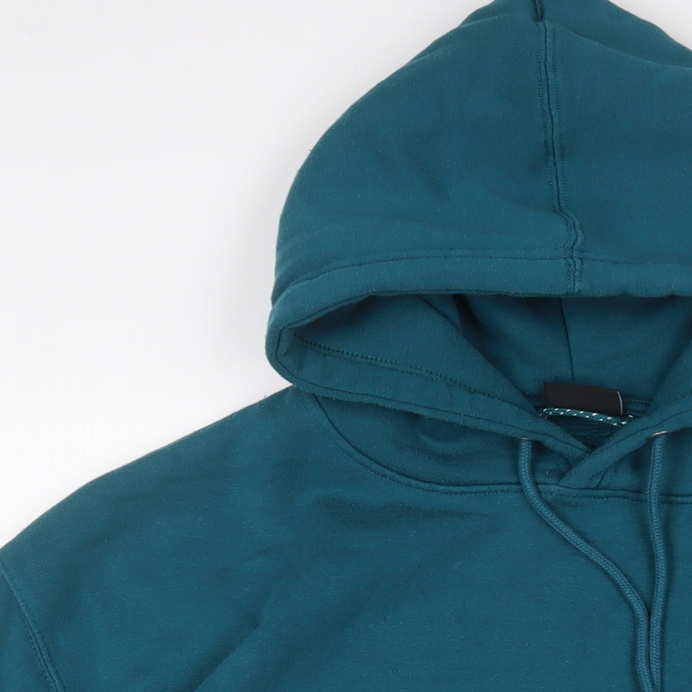 Mens UK Size M Pull&Bear Blue Pullover Hoodie