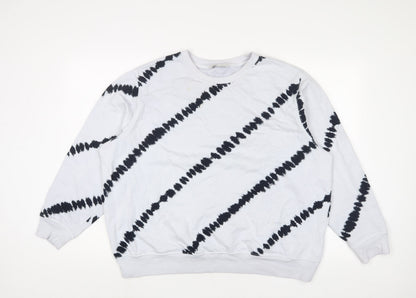 Womens UK Size M Marks and Spencer White Pullover Sweatshirt