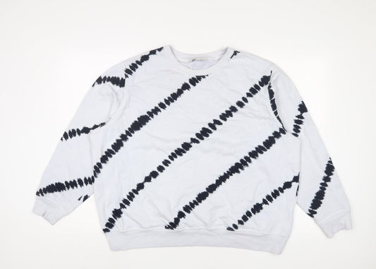 Womens UK Size M Marks and Spencer White Pullover Sweatshirt