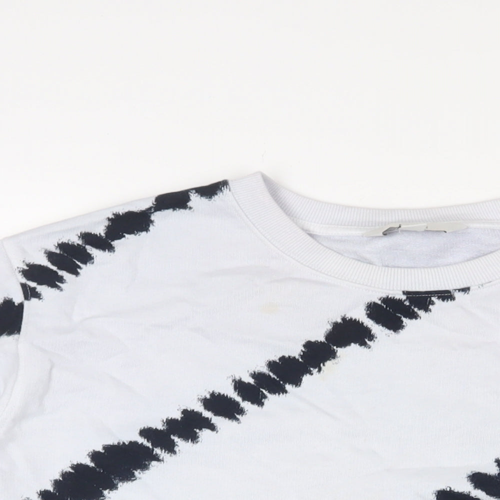 Womens UK Size M Marks and Spencer White Pullover Sweatshirt