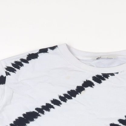 Womens UK Size M Marks and Spencer White Pullover Sweatshirt