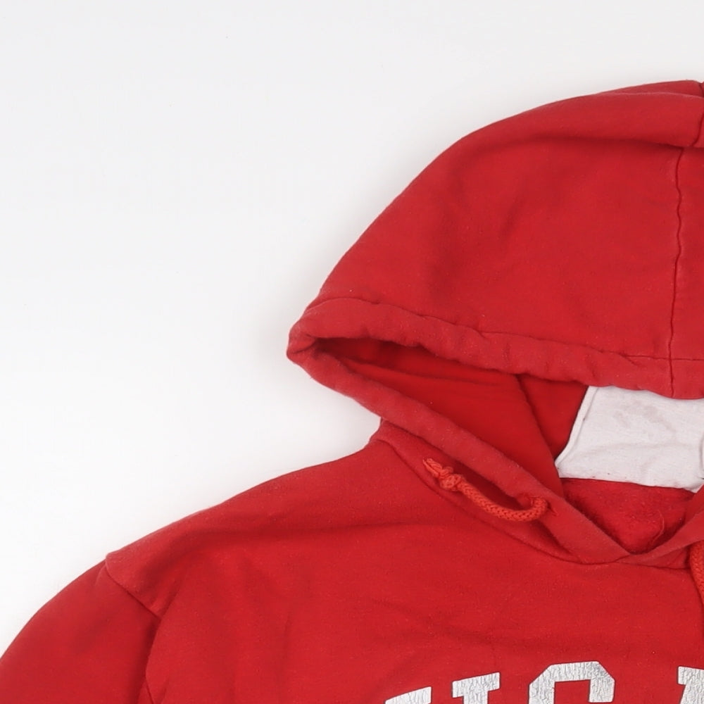 USAF Womens Red Cotton Pullover Hoodie Size 16 Pullover