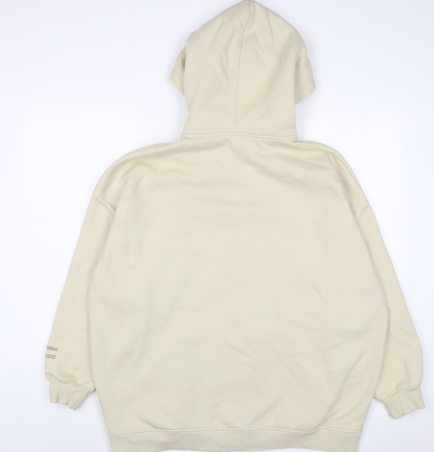 Boohoo Womens Beige Cotton Pullover Hoodie Size M Pullover