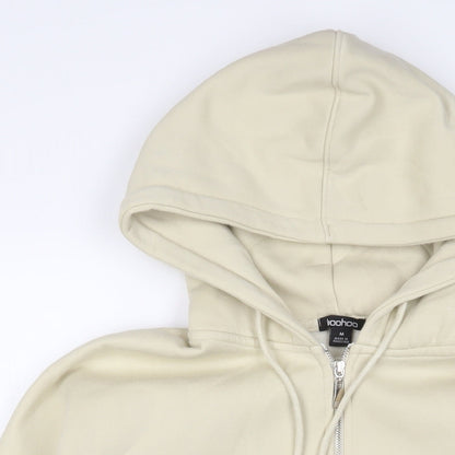 Boohoo Womens Beige Cotton Pullover Hoodie Size M Pullover