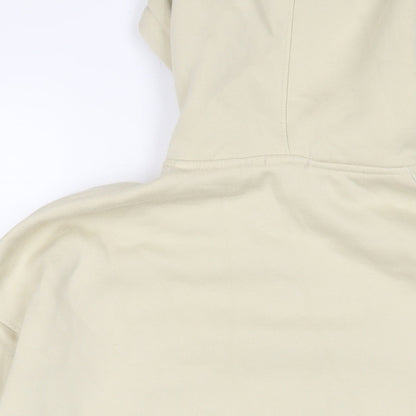 Boohoo Womens Beige Cotton Pullover Hoodie Size M Pullover