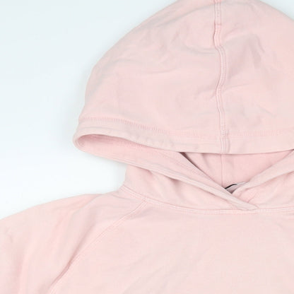 H&M Womens Pink Cotton Pullover Hoodie Size L Pullover
