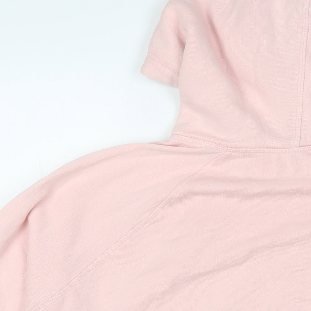 H&M Womens Pink Cotton Pullover Hoodie Size L Pullover