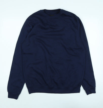 Mens UK Size M boohoo man Blue Pullover Sweatshirt