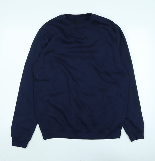 Mens UK Size M boohoo man Blue Pullover Sweatshirt