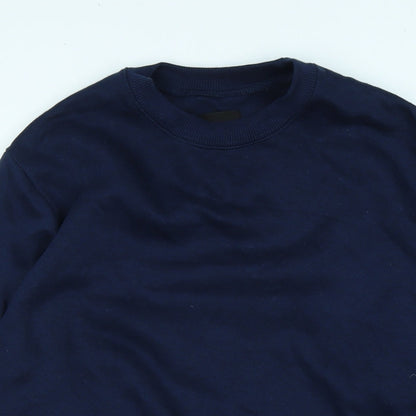 Mens UK Size M boohoo man Blue Pullover Sweatshirt