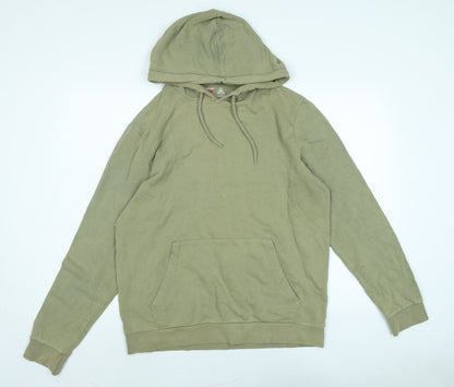 Topman Mens Green Polyester Pullover Hoodie Size M