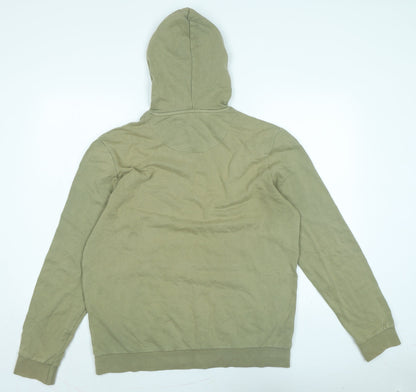 Topman Mens Green Polyester Pullover Hoodie Size M
