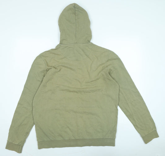 Topman Mens Green Polyester Pullover Hoodie Size M