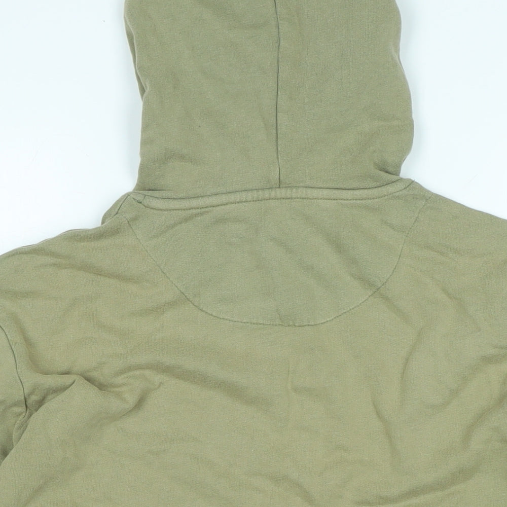 Topman Mens Green Polyester Pullover Hoodie Size M
