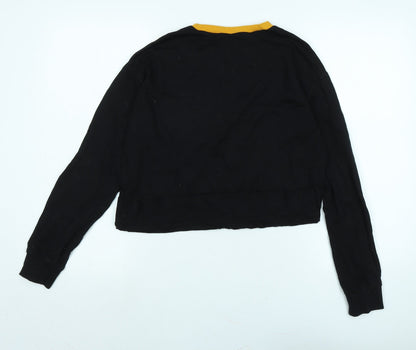 Divided Womens Black Polyester Pullover Sweatshirt Size XS