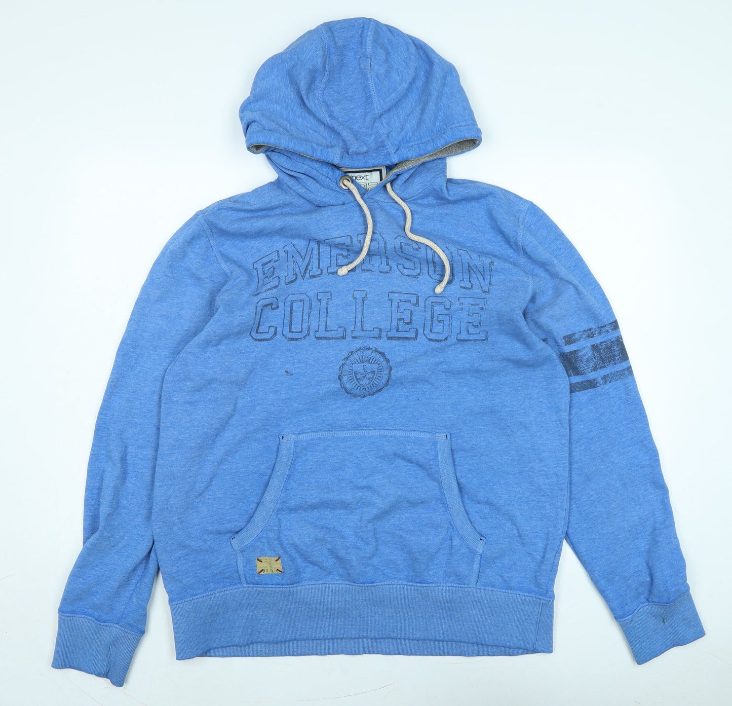Mens UK Size L NEXT Blue Pullover Hoodie