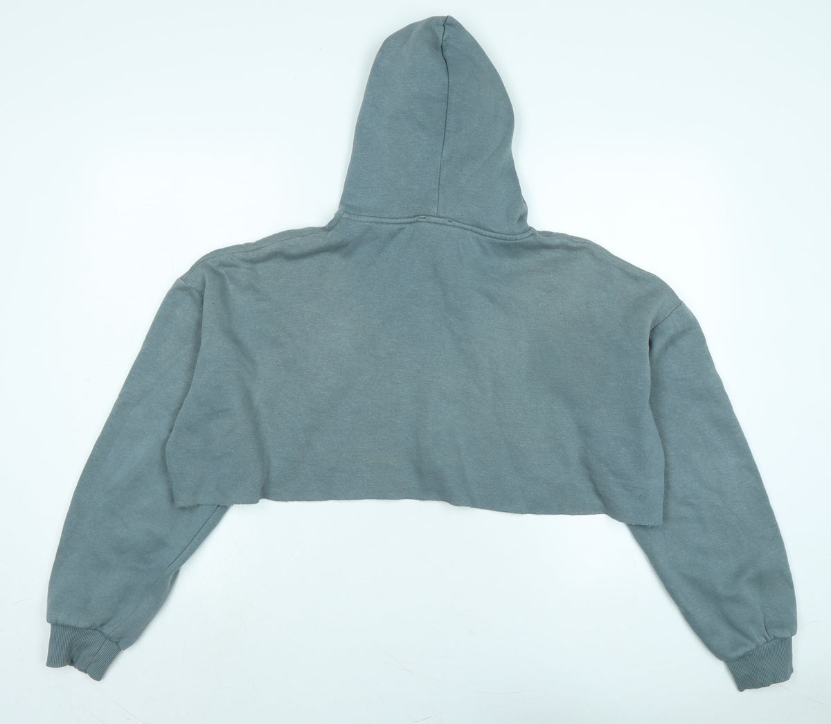 RISING Womens Grey Polyester Pullover Hoodie Size M - Cropped