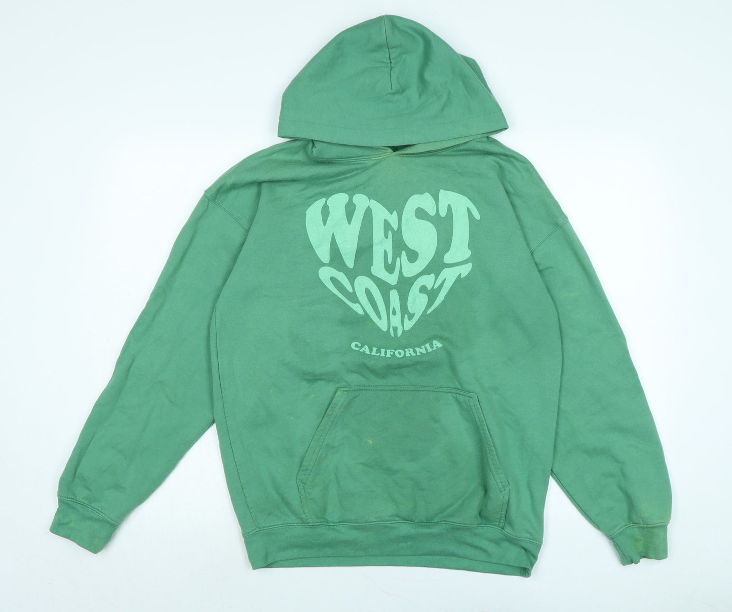 Boohoo Womens Green Polyester Pullover Hoodie Size XS