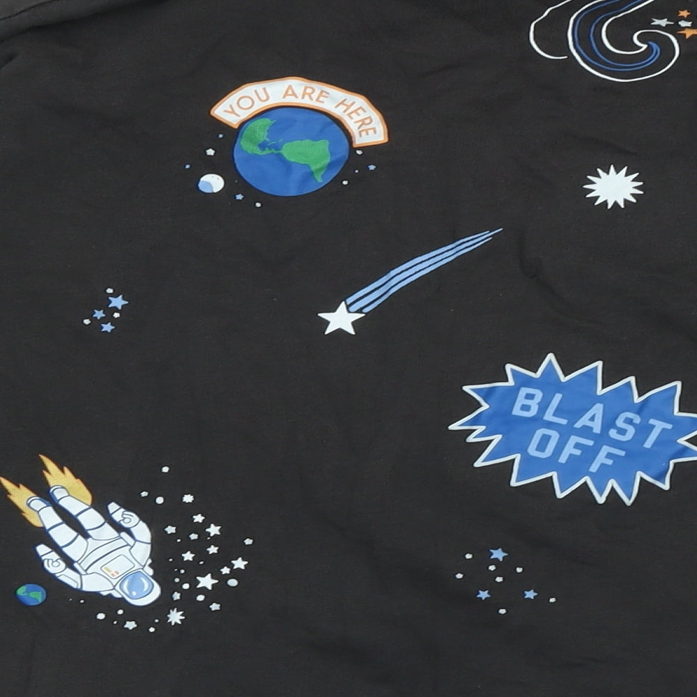 H&M Womens Grey Polyester Pullover Sweatshirt Size XS