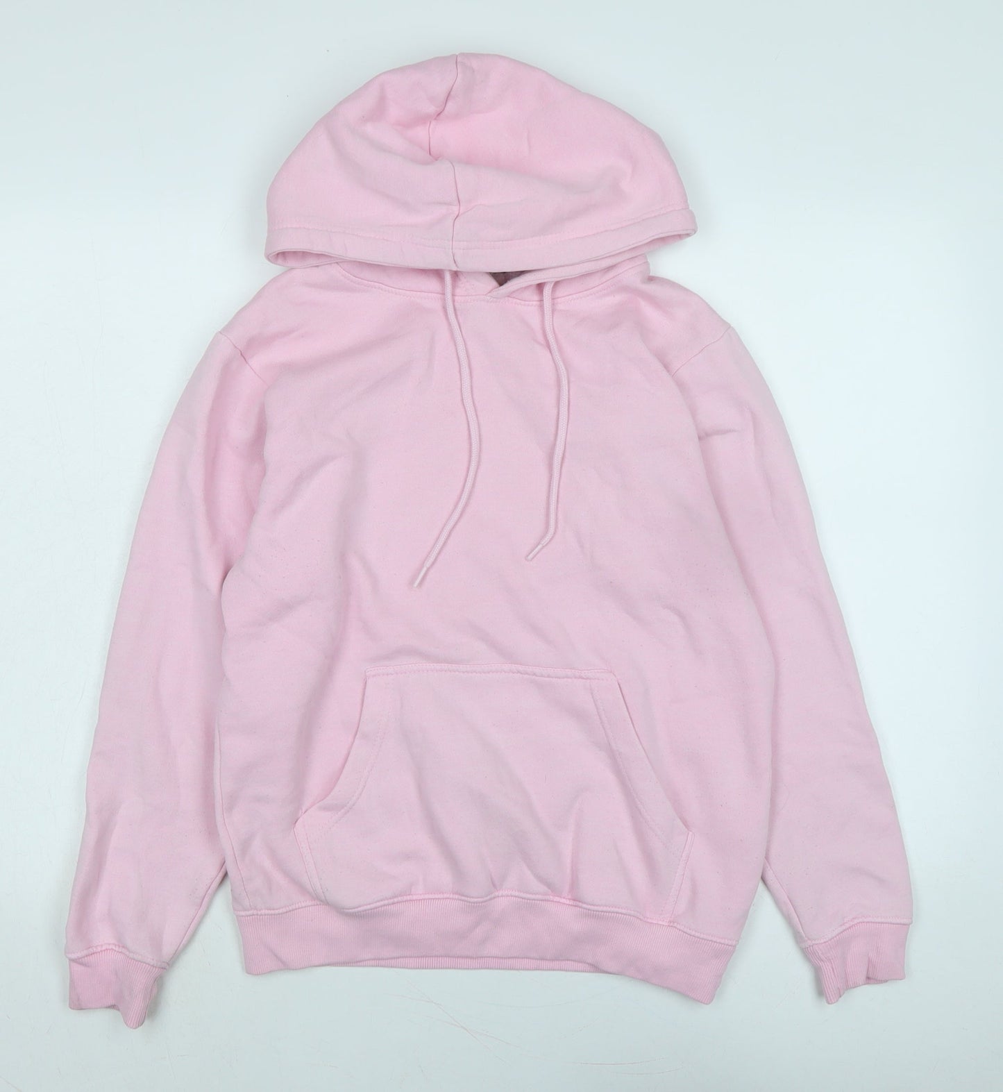 PRETTYLITTLETHING Womens Pink Polyester Pullover Hoodie Size S