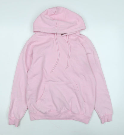 PRETTYLITTLETHING Womens Pink Polyester Pullover Hoodie Size S