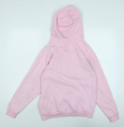 PRETTYLITTLETHING Womens Pink Polyester Pullover Hoodie Size S