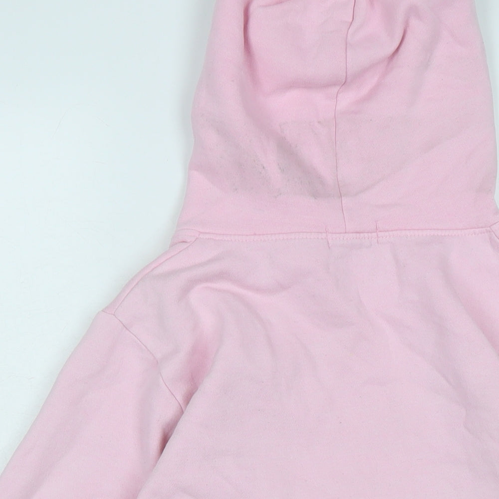 PRETTYLITTLETHING Womens Pink Polyester Pullover Hoodie Size S