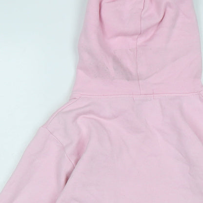 PRETTYLITTLETHING Womens Pink Polyester Pullover Hoodie Size S