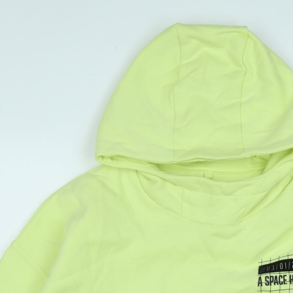 Marks and Spencer Boys Green Polyester Pullover Hoodie Size 13-14 Years