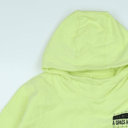 Marks and Spencer Boys Green Polyester Pullover Hoodie Size 13-14 Years