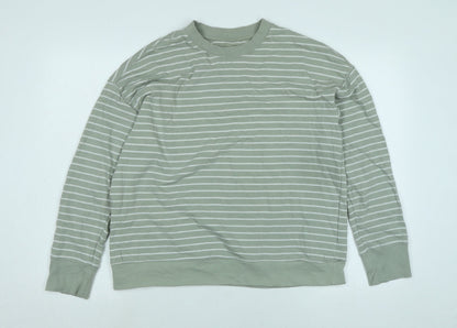 Uniqlo Womens Green Cotton Pullover Sweatshirt Size L