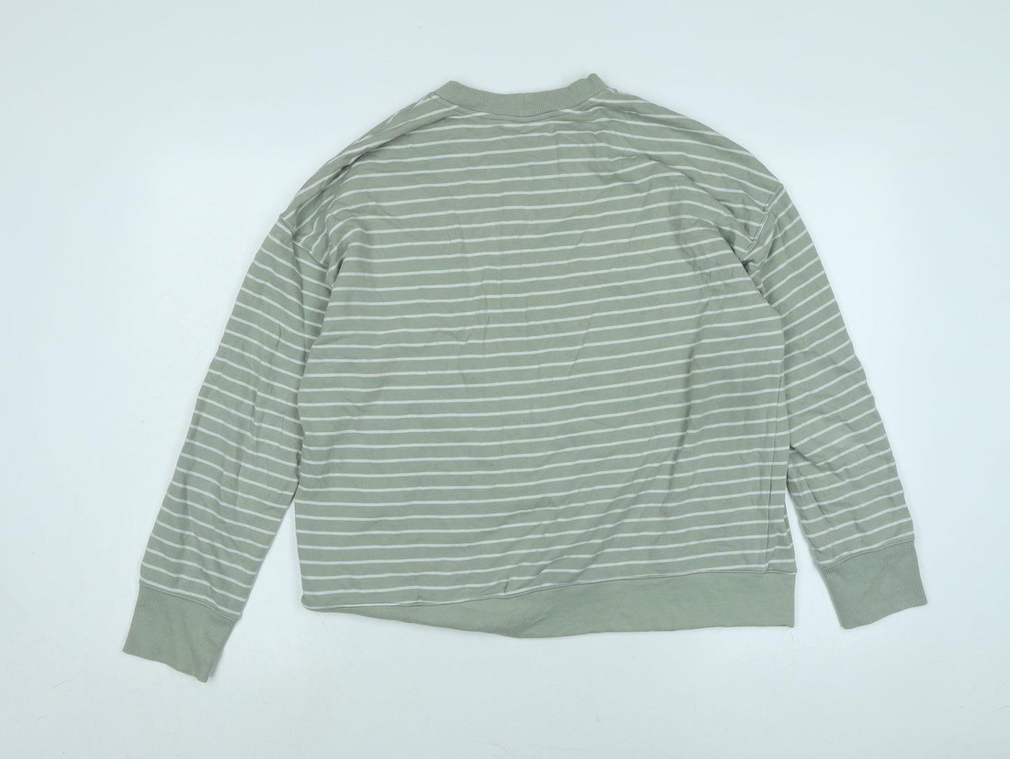 Uniqlo Womens Green Cotton Pullover Sweatshirt Size L