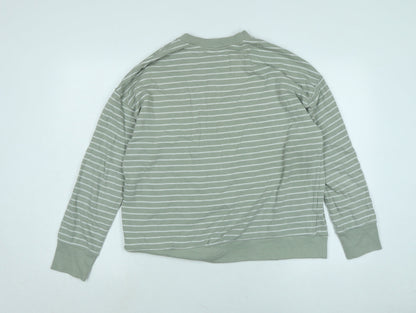 Uniqlo Womens Green Cotton Pullover Sweatshirt Size L