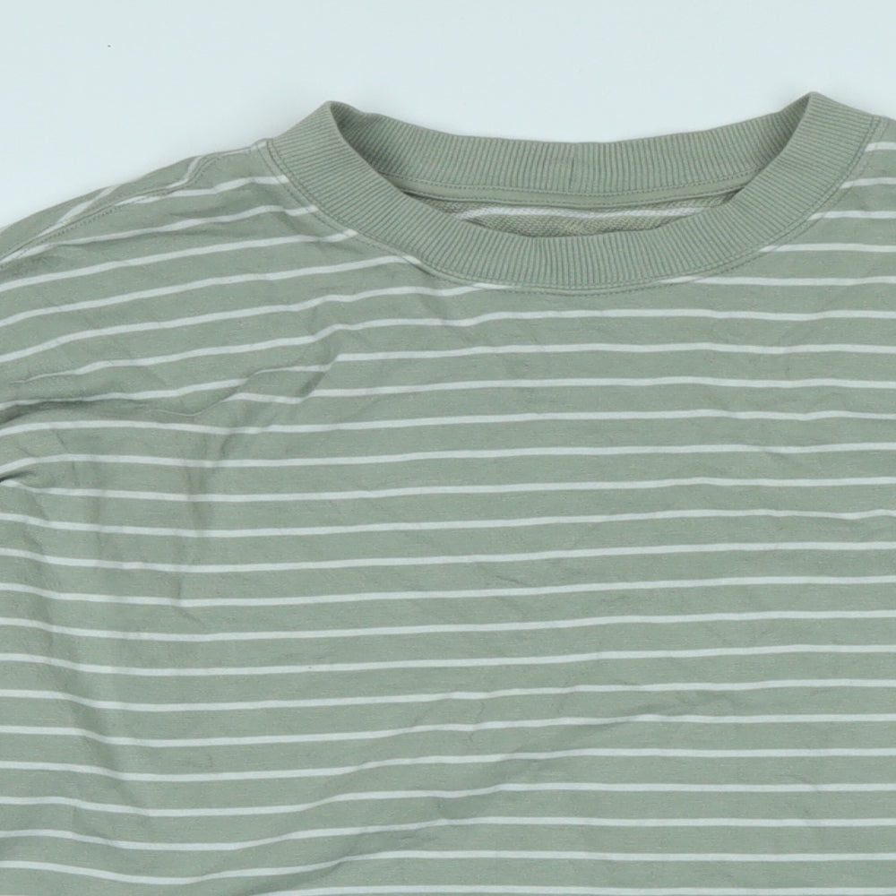 Uniqlo Womens Green Cotton Pullover Sweatshirt Size L