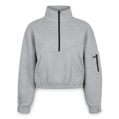 PRETTYLITTLETHING Womens Grey Polyester Pullover Sweatshirt Size M