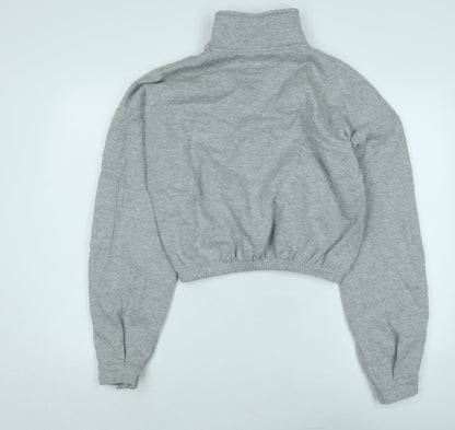 PRETTYLITTLETHING Womens Grey Polyester Pullover Sweatshirt Size M