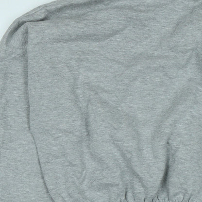 PRETTYLITTLETHING Womens Grey Polyester Pullover Sweatshirt Size M