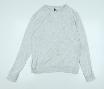 Divided Womens Grey Cotton Pullover Sweatshirt Size M