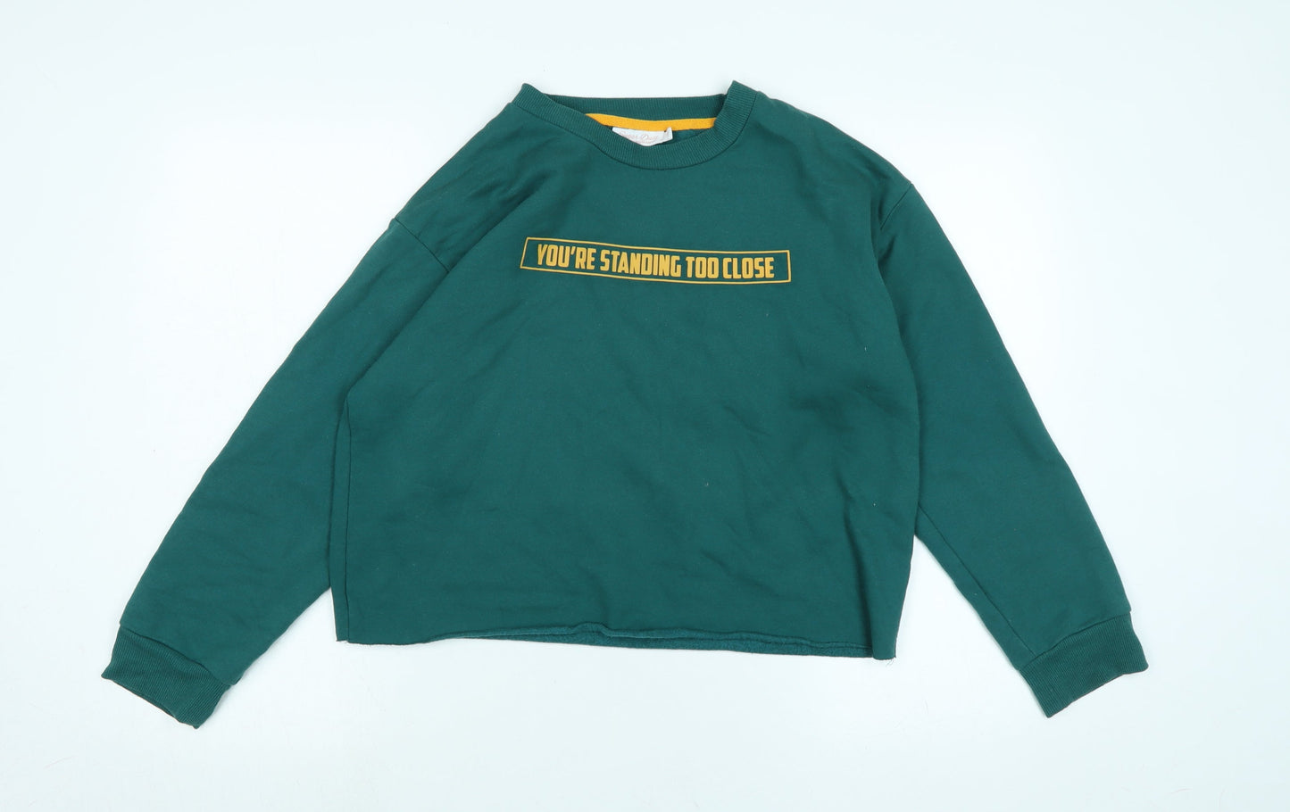 Sugar dust Womens Green Polyester Pullover Sweatshirt Size L