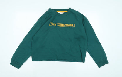 Sugar dust Womens Green Polyester Pullover Sweatshirt Size L