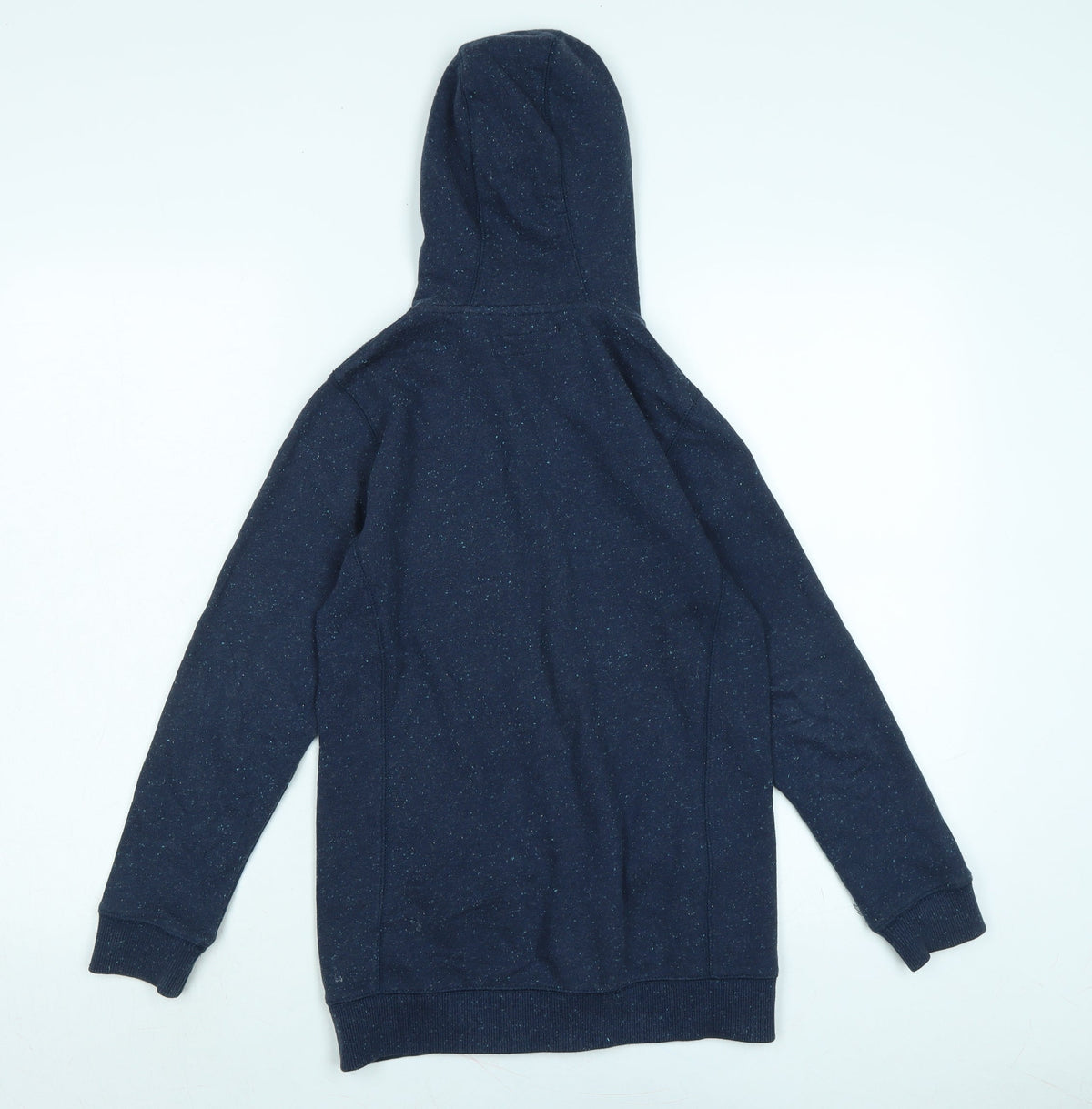 Back view of Next boys’ blue jacket, size 9, years zip