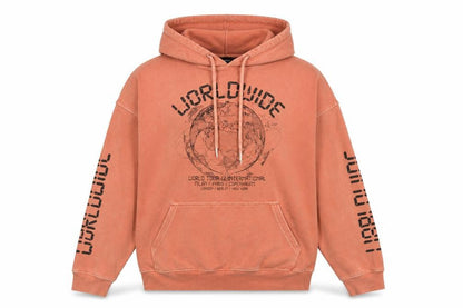 PRETTYLITTLETHING Womens Orange Polyester Pullover Hoodie Size M