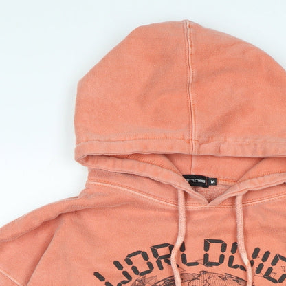 PRETTYLITTLETHING Womens Orange Polyester Pullover Hoodie Size M