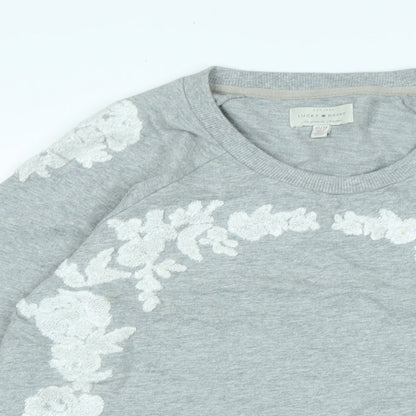 Lucky Brand Womens Grey Polyester Pullover Sweatshirt Size XS
