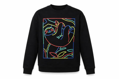 Teemil Womens Black Polyester Pullover Sweatshirt Size 10