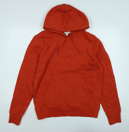 Mens UK Size M Marks and Spencer Orange Pullover Hoodie
